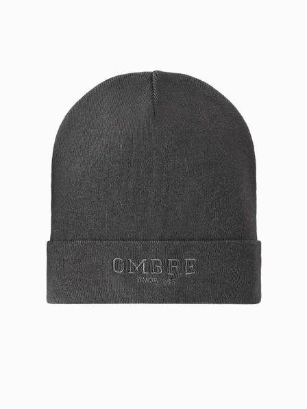 Ombre Clothing Herren-Strickmütze mit gestickter Aufschrift „Ombre Clothing“.