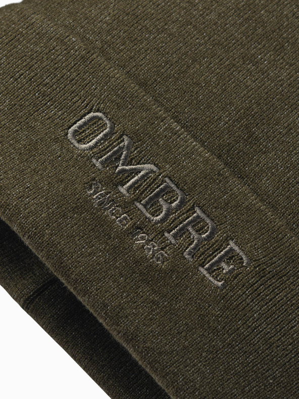 Ombre Clothing Herren-Strickmütze mit gestickter Aufschrift „Ombre Clothing“.