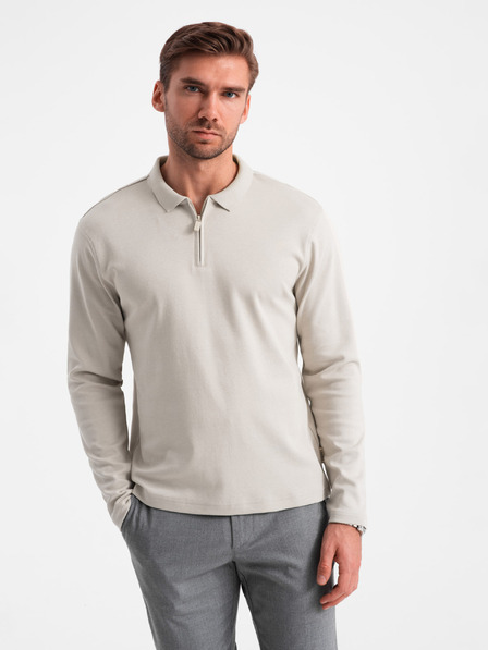 Ombre Clothing Herren Langarm-Poloshirt Ombre Kleidung