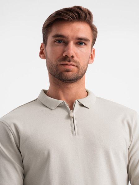 Ombre Clothing Herren Langarm-Poloshirt Ombre Kleidung
