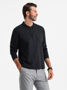 Ombre Clothing Herren Langarm-Poloshirt Ombre Kleidung
