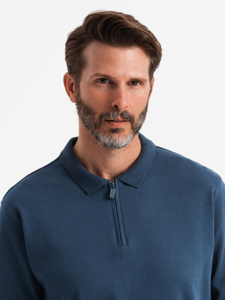 Ombre Clothing Herren Langarm-Poloshirt Ombre Kleidung