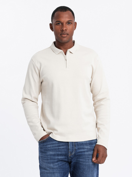 Ombre Clothing Herren Langarm-Poloshirt Ombre Kleidung