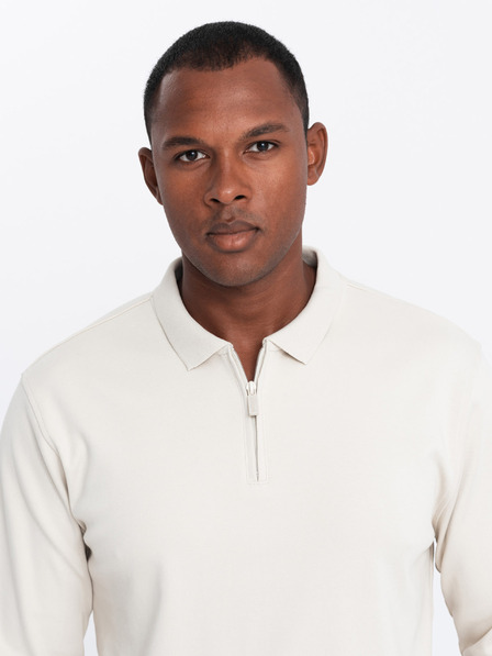 Ombre Clothing Herren Langarm-Poloshirt Ombre Kleidung