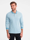 Ombre Clothing Herren Langarm-Poloshirt Ombre Kleidung