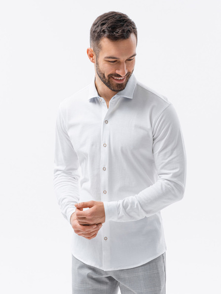 Ombre Clothing Herren Strickhemd mit schmalen Ärmeln Ombre Kleidung