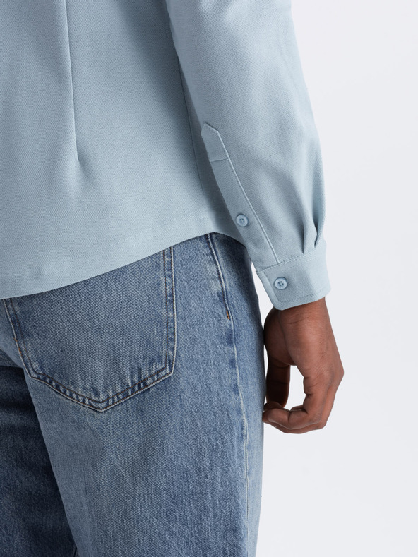 Ombre Clothing Herren Strickhemd mit schmalen Ärmeln Ombre Kleidung