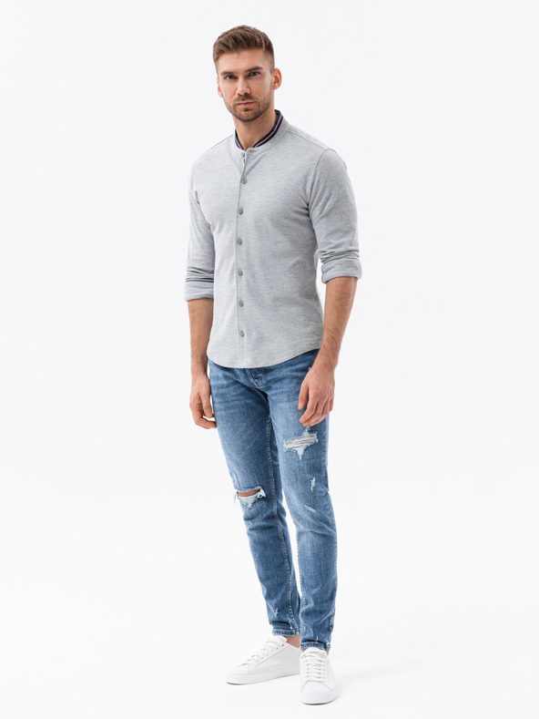 Ombre Clothing Herren Slim Shirt Ombre Kleidung