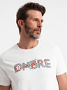 Ombre Clothing Herren-T-Shirt aus Baumwolle mit zarter Stickerei Ombre Clothing