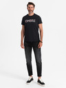 Ombre Clothing Herren-T-Shirt aus Baumwolle mit zarter Stickerei Ombre Clothing
