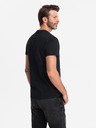 Ombre Clothing Herren-T-Shirt aus Baumwolle mit zarter Stickerei Ombre Clothing
