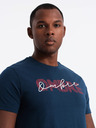 Ombre Clothing Herren-T-Shirt aus Baumwolle mit zarter Stickerei Ombre Clothing