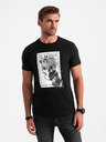 Ombre Clothing Herren-T-Shirt aus Baumwolle mit zarter Stickerei Ombre Clothing