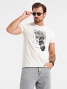 Ombre Clothing Herren-T-Shirt aus Baumwolle mit zarter Stickerei Ombre Clothing
