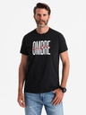 Ombre Clothing Herren-T-Shirt aus Baumwolle mit zarter Stickerei Ombre Clothing