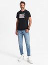 Ombre Clothing Herren-T-Shirt aus Baumwolle mit zarter Stickerei Ombre Clothing