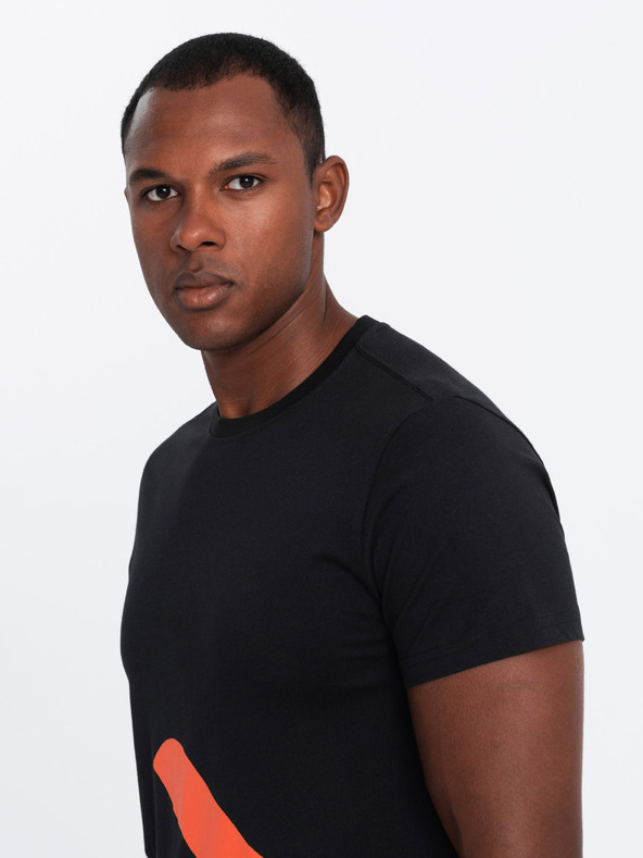 Ombre Clothing Herren-T-Shirt aus Baumwolle mit zarter Stickerei Ombre Clothing