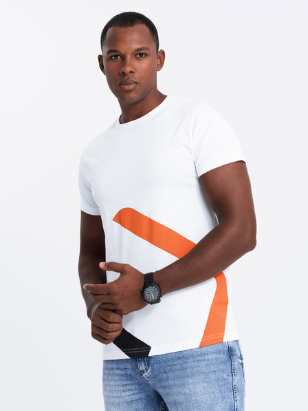 Ombre Clothing Herren-T-Shirt aus Baumwolle mit zarter Stickerei Ombre Clothing