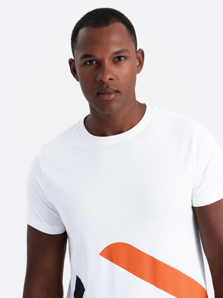 Ombre Clothing Herren-T-Shirt aus Baumwolle mit zarter Stickerei Ombre Clothing