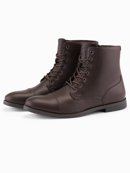Ombre Clothing Herren Öko-Lederstiefel mit isoliertem hohem Schaft Ombre Clothing