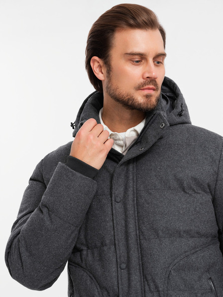 Ombre Clothing Leichte Herrenjacke mit Netzfutter und Kapuze Ombre Clothing