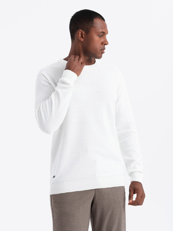 Ombre Clothing Herrenstrickpullover mit Diamantmuster Ombre Clothing