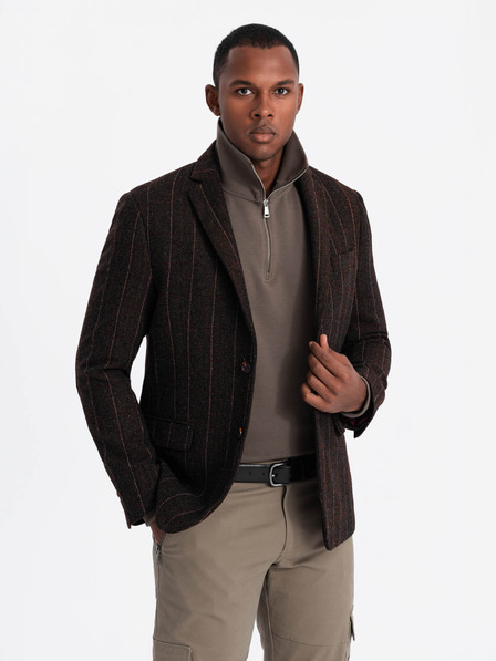 Ombre Clothing Elegante strukturierte Herren-Strickjacke Ombre Clothing