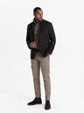Ombre Clothing Elegante strukturierte Herren-Strickjacke Ombre Clothing