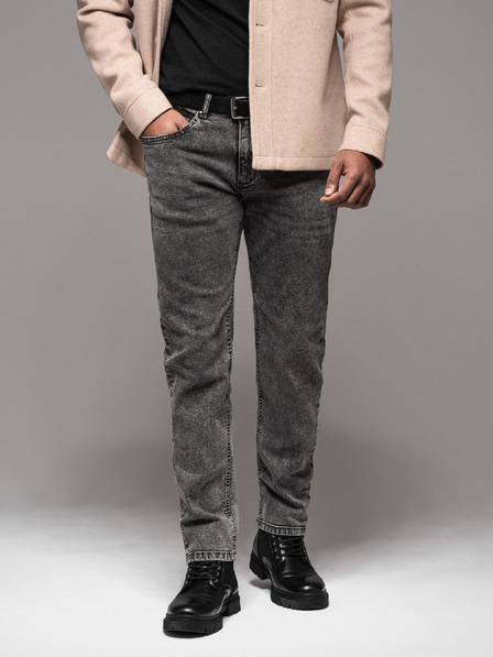 Ombre Clothing Herren Jeanshose STRAIGHT LEG - schwarz V1 OM-PADP-0133 Ombre Clothing