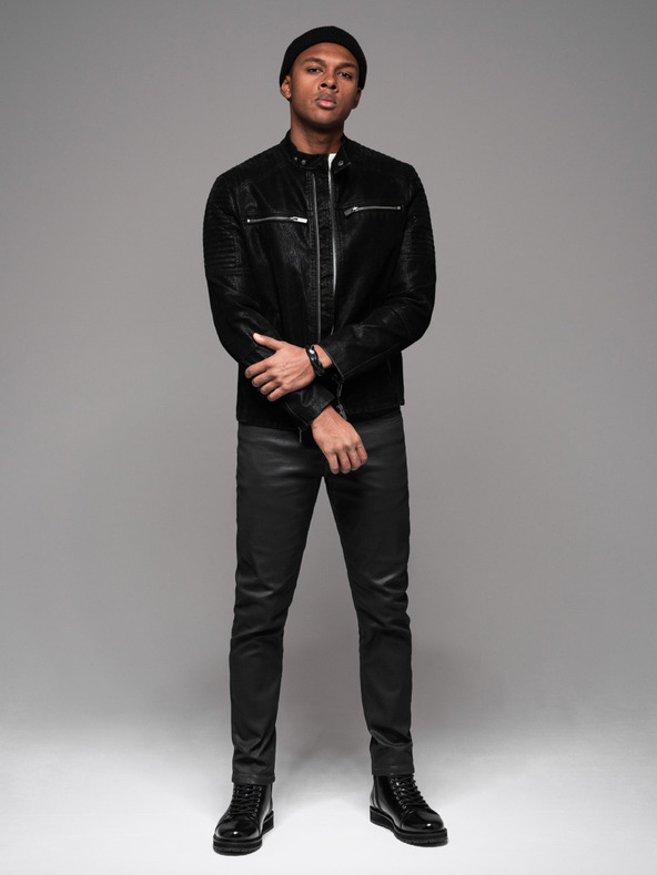 Ombre Clothing Herren Jeanshose STRAIGHT LEG - schwarz V1 OM-PADP-0133 Ombre Clothing