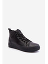 BIG STAR SHOES Isolierte High-Top-Sneakers für Herren mit Reißverschluss Schwarz Big Star Size: