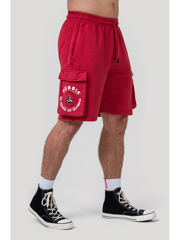 Nebbia Gewaschene Cargoshorts LEGACY 787 M,rot