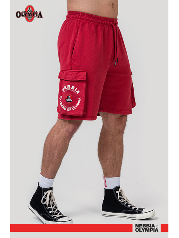Nebbia Gewaschene Cargoshorts LEGACY 787 M,rot