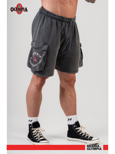 Nebbia Gewaschene Cargoshorts LEGACY 787 M,schwarz