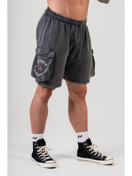 Nebbia Gewaschene Cargoshorts LEGACY 787 M,hellgrau
