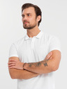 Ombre Clothing Herren Baumwoll-Poloshirt BASIC - Schwarz/Melange Grau/Weiß V2 OM-POBS-0133 Ombre Clothing
