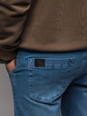 Ombre Clothing Herren-Trainingshose aus Denim mit Besatz - blau V3 OM-PADJ-0156 Ombre Clothing