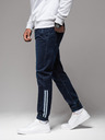 Ombre Clothing Herren-Trainingshose aus Denim mit Paspel - dunkelblau V4 OM-PADJ-0156 Ombre Clothing