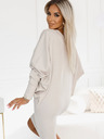 numoco Kleid mit Fledermausausschnitt – Beige Numoco