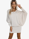 numoco Kleid mit Fledermausausschnitt – Beige Numoco