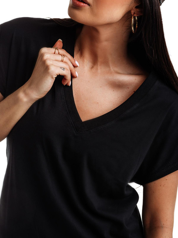 Edoti Schwarzes Frauen-T-Shirt Edoti