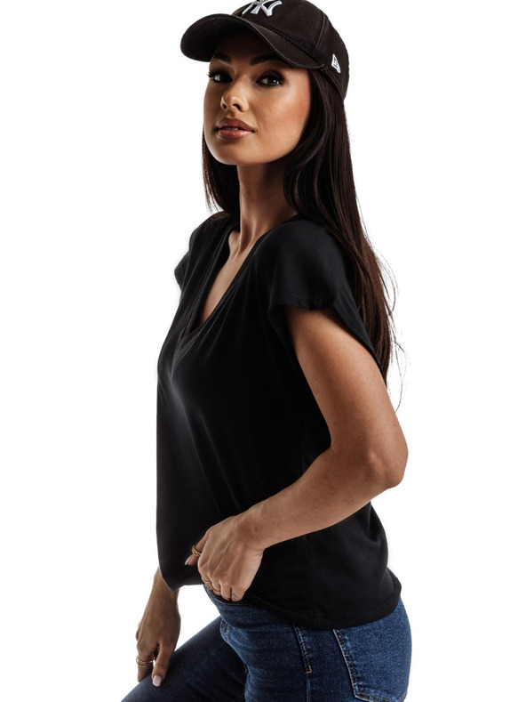 Edoti Schwarzes Frauen-T-Shirt Edoti