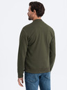 Ombre Clothing Herren-Bomber-Sweatshirt aus Baumwolle mit Reißverschluss khaki Ombre Clothing