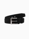 Ombre Clothing Herrengürtel aus Wildleder, einfarbig, schwarz Ombre Clothing
