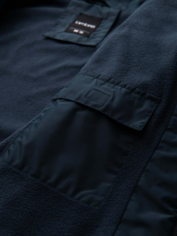 Ombre Clothing Leichte farbige Herren-Sportjacke mit Fleece braun Ombre Clothing