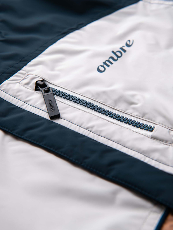 Ombre Clothing Leichte farbige Herren-Sportjacke mit Fleece braun Ombre Clothing