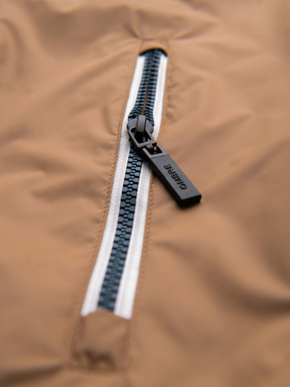 Ombre Clothing Leichte farbige Herren-Sportjacke mit Fleece braun Ombre Clothing