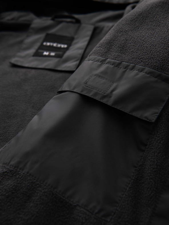 Ombre Clothing Leichte farbige Herren-Sportjacke mit Fleece blau Ombre Clothing