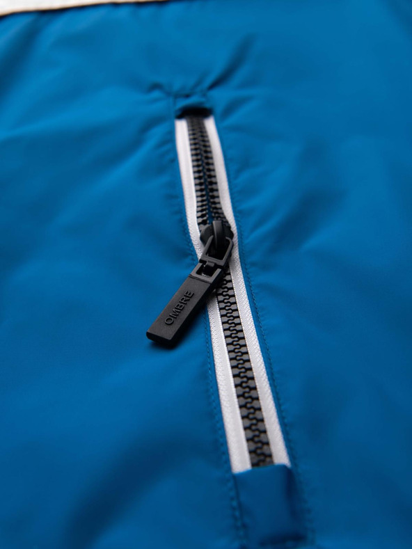 Ombre Clothing Leichte farbige Herren-Sportjacke mit Fleece blau Ombre Clothing