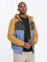 Ombre Clothing Leichte farbige Herren-Sportjacke mit Fleece blau Ombre Clothing